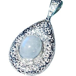 Sterling Silver Rainbow Moonstone Pendant